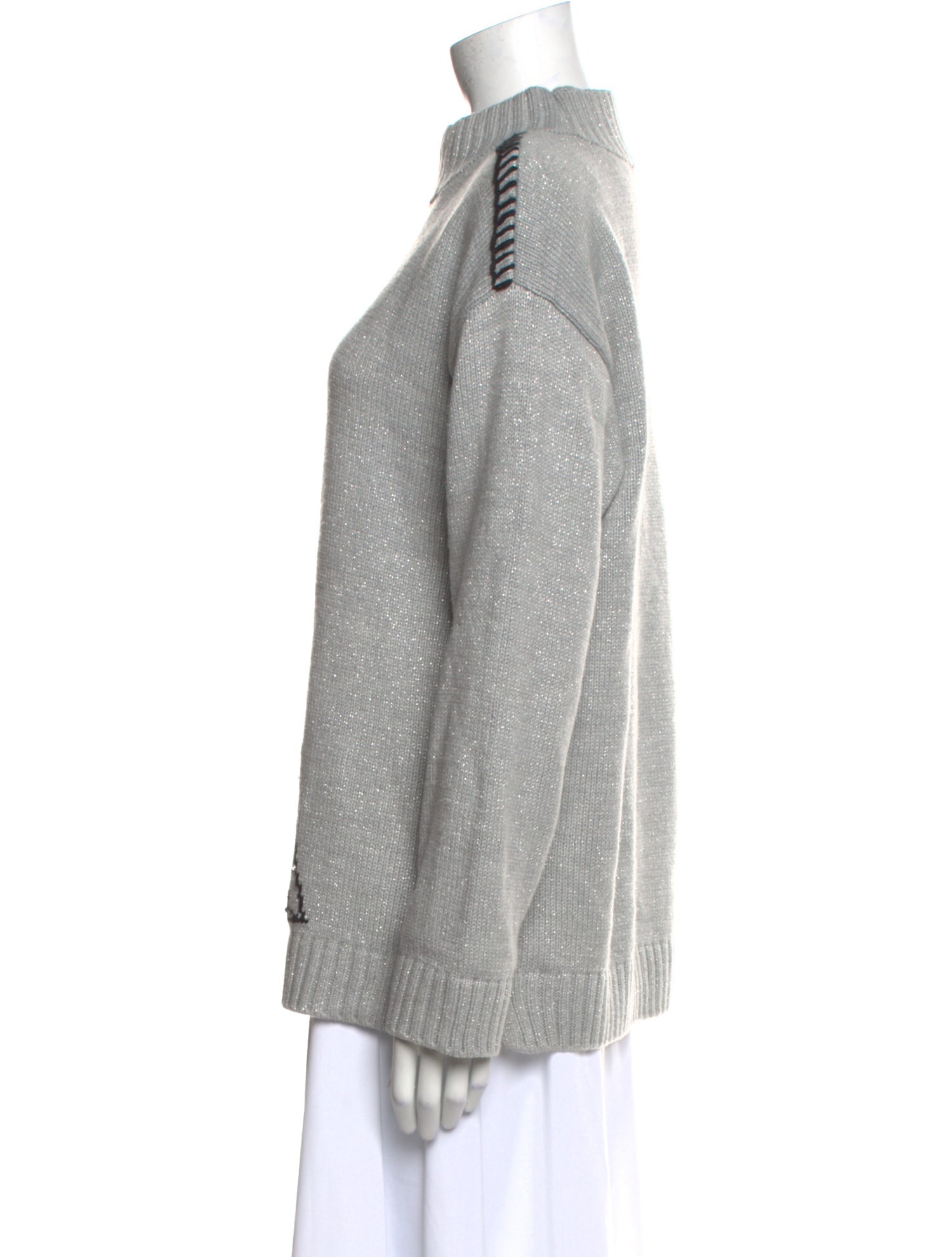 Karl Lagerfeld Cashmere Graphic Print Sweater