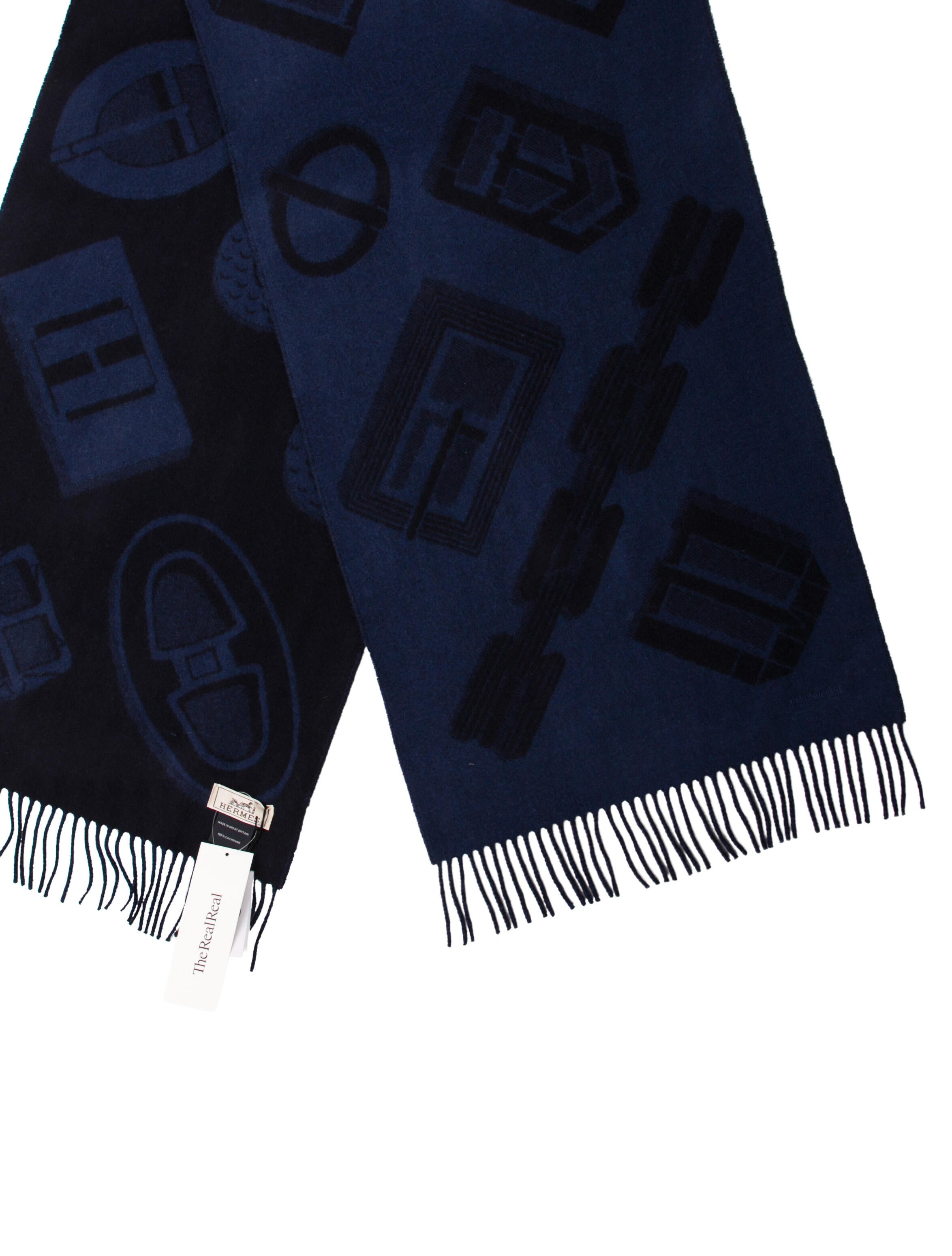 Hermès Carré en Boucles Cashmere Scarf