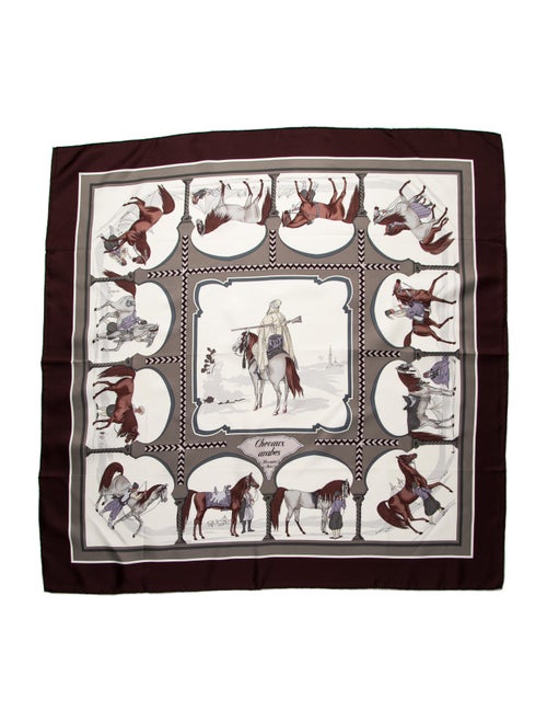 Hermès Chevaux Arabes Silk Scarf