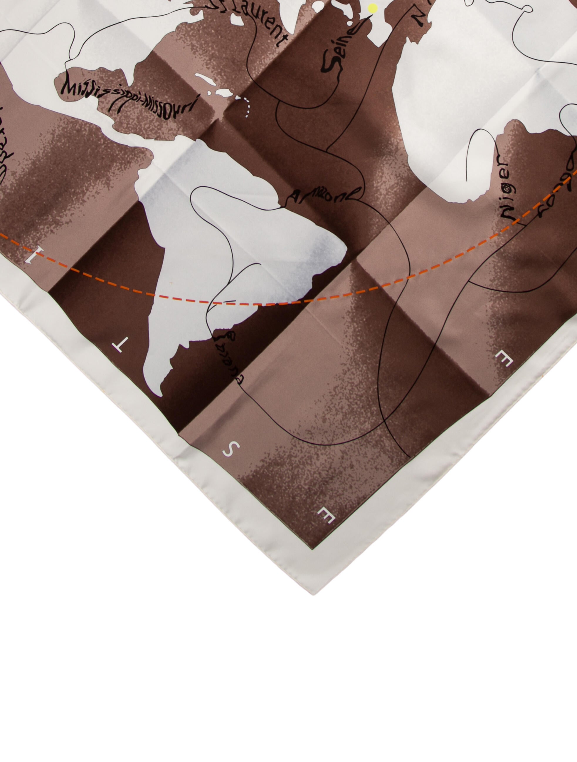 Hermès Le Monde Est Une Fleuve Silk Scarf