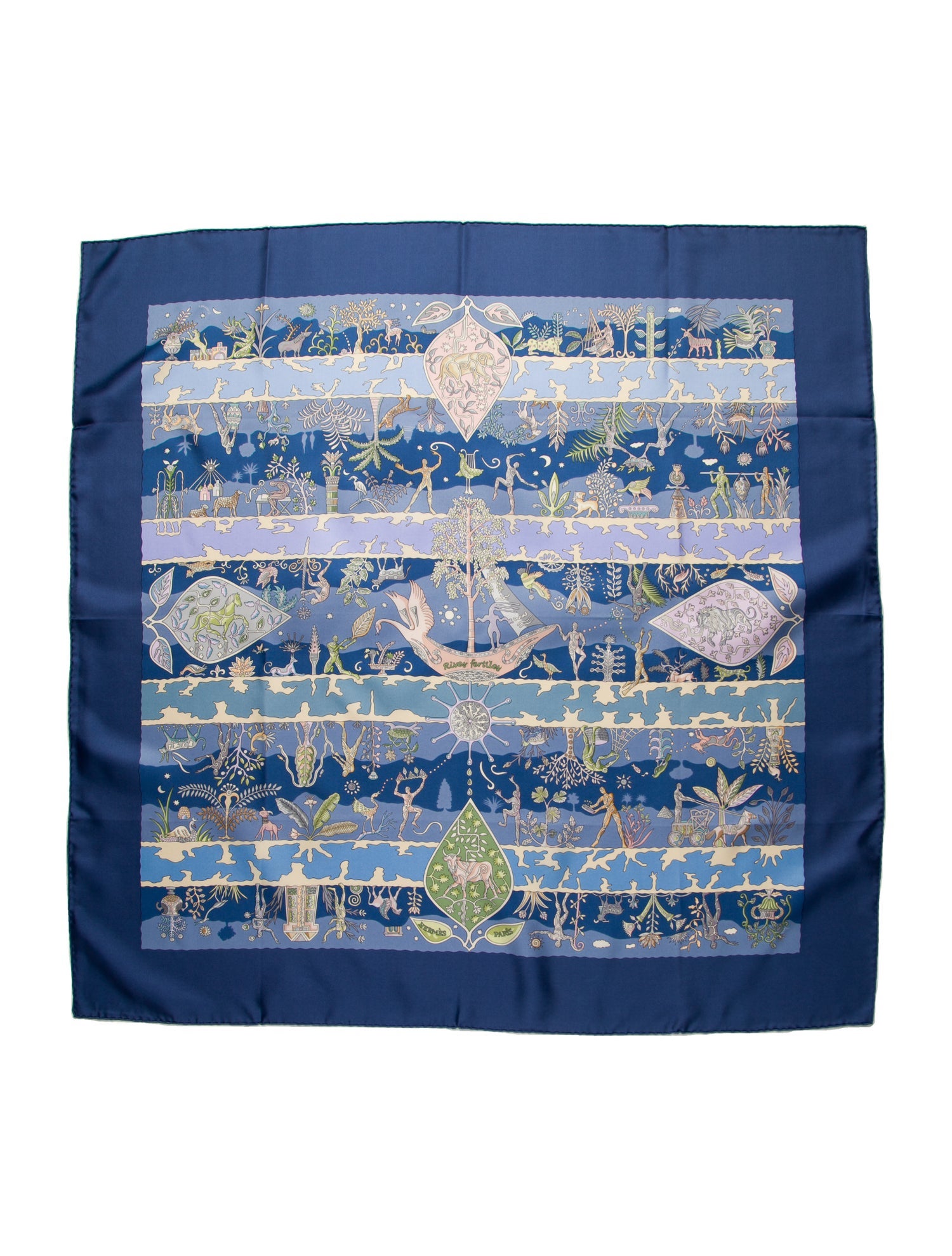 Hermès Rives Fertiles Silk Scarf