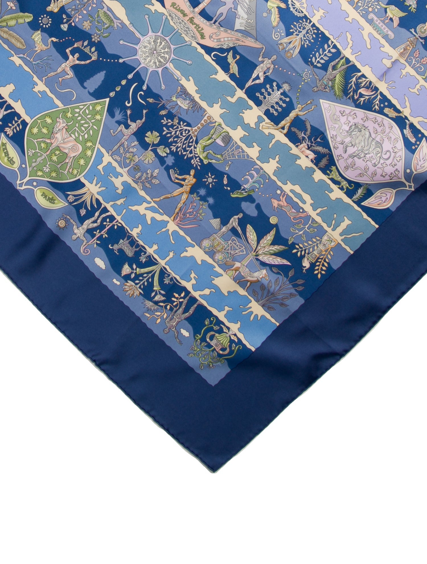 Hermès Rives Fertiles Silk Scarf