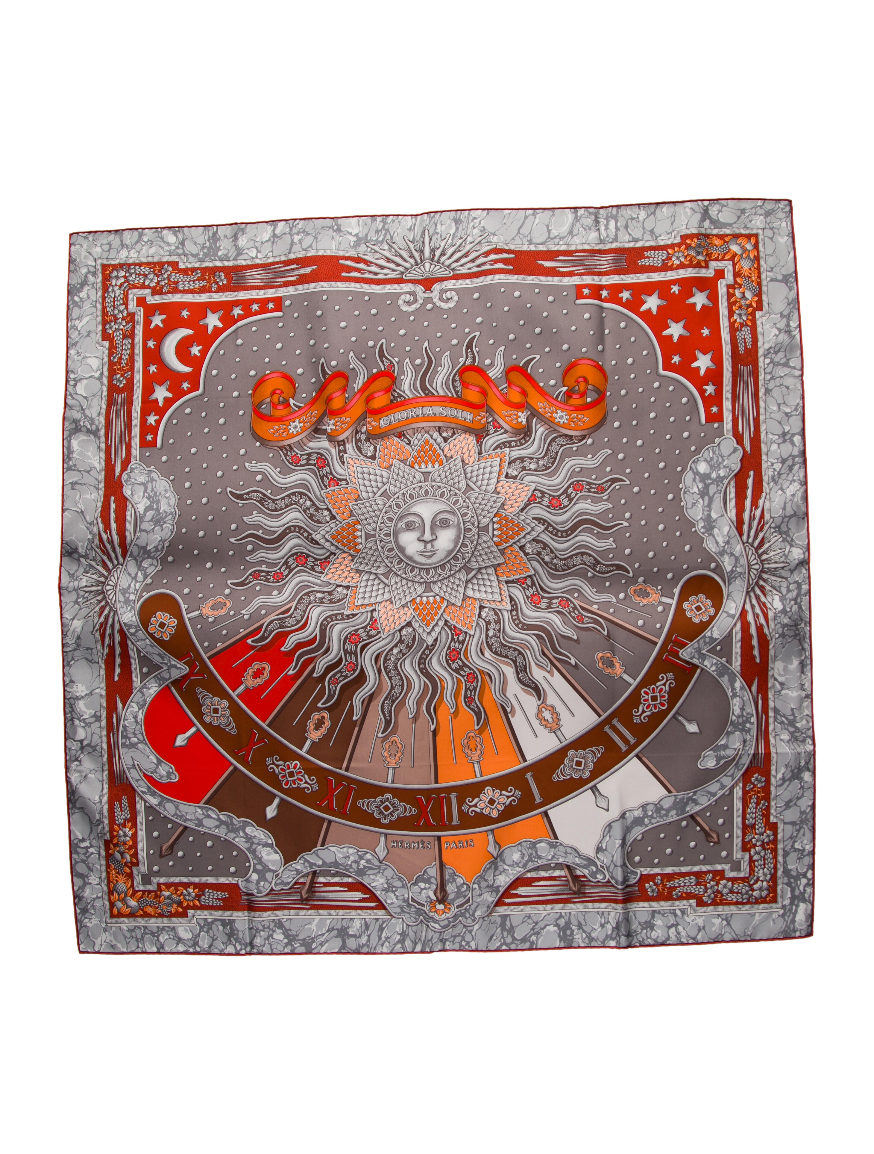 Hermès Gloria Soli Silk Scarf