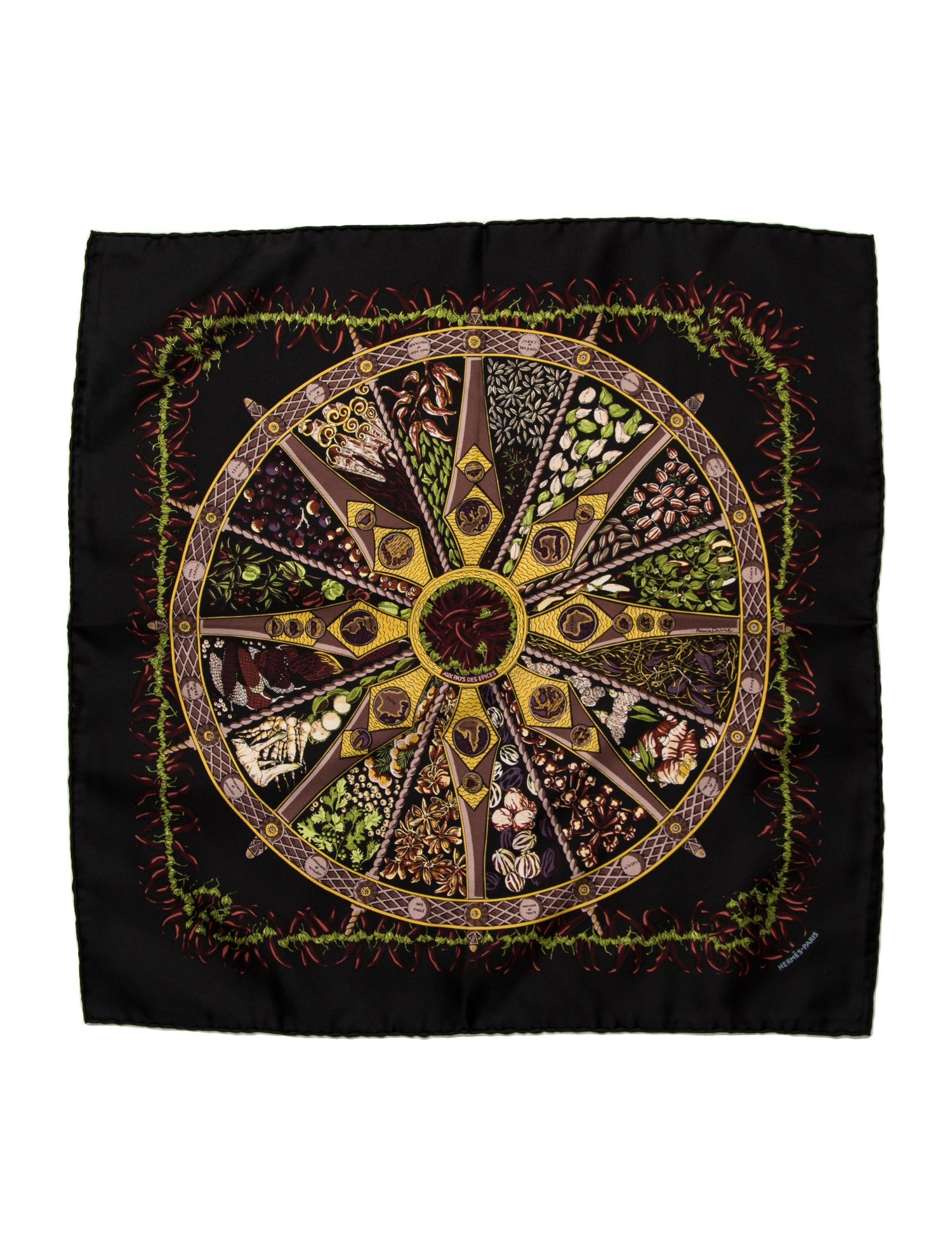 Hermès Aux Pays des Epices Silk Scarf
