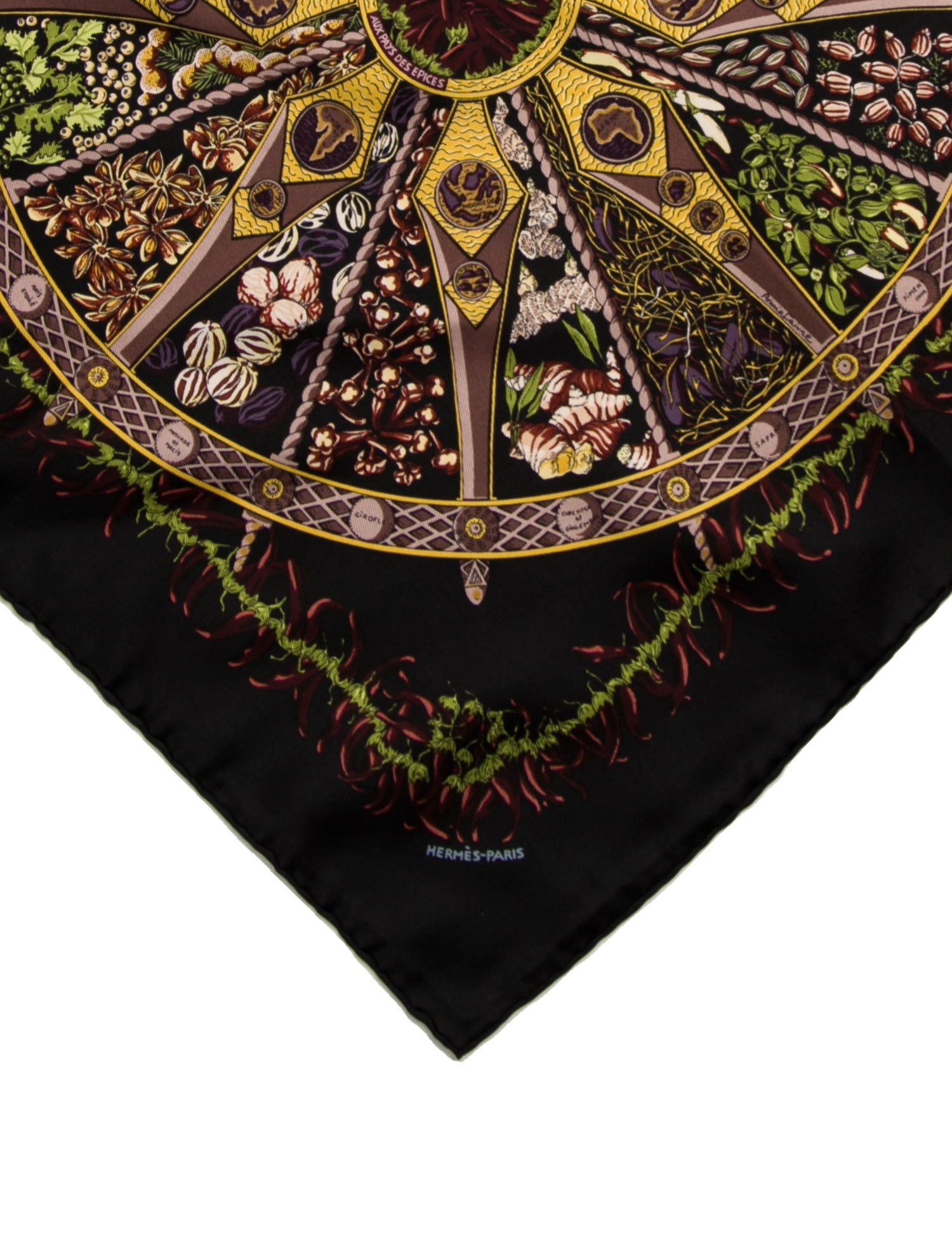 Hermès Aux Pays des Epices Silk Scarf