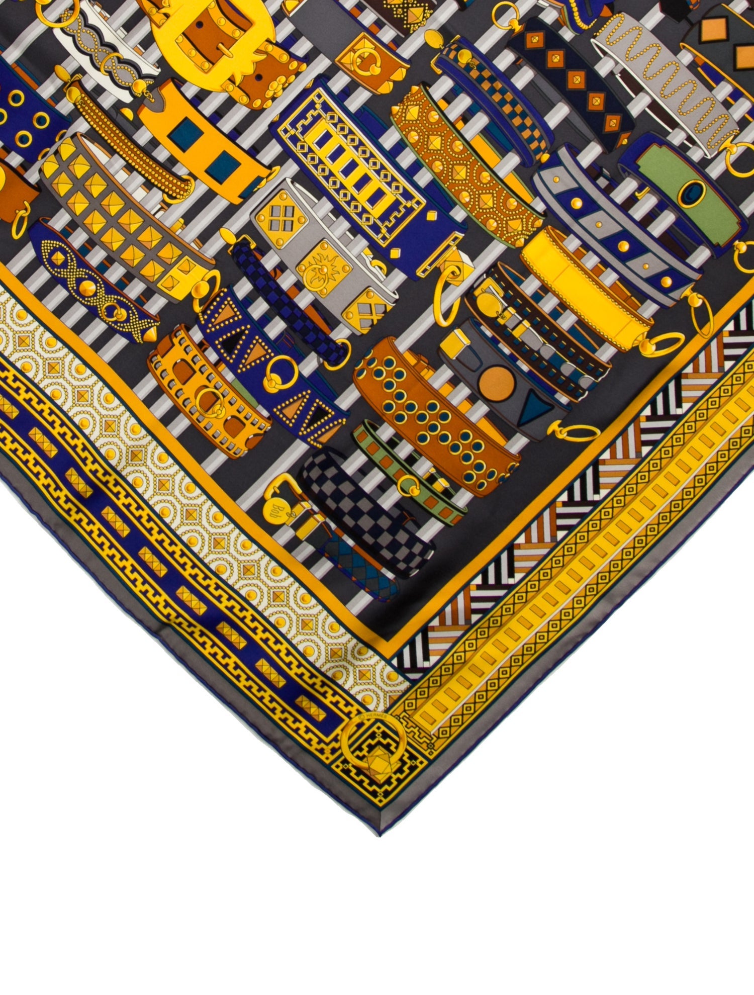 Hermès Colliers de Chiens Silk Scarf