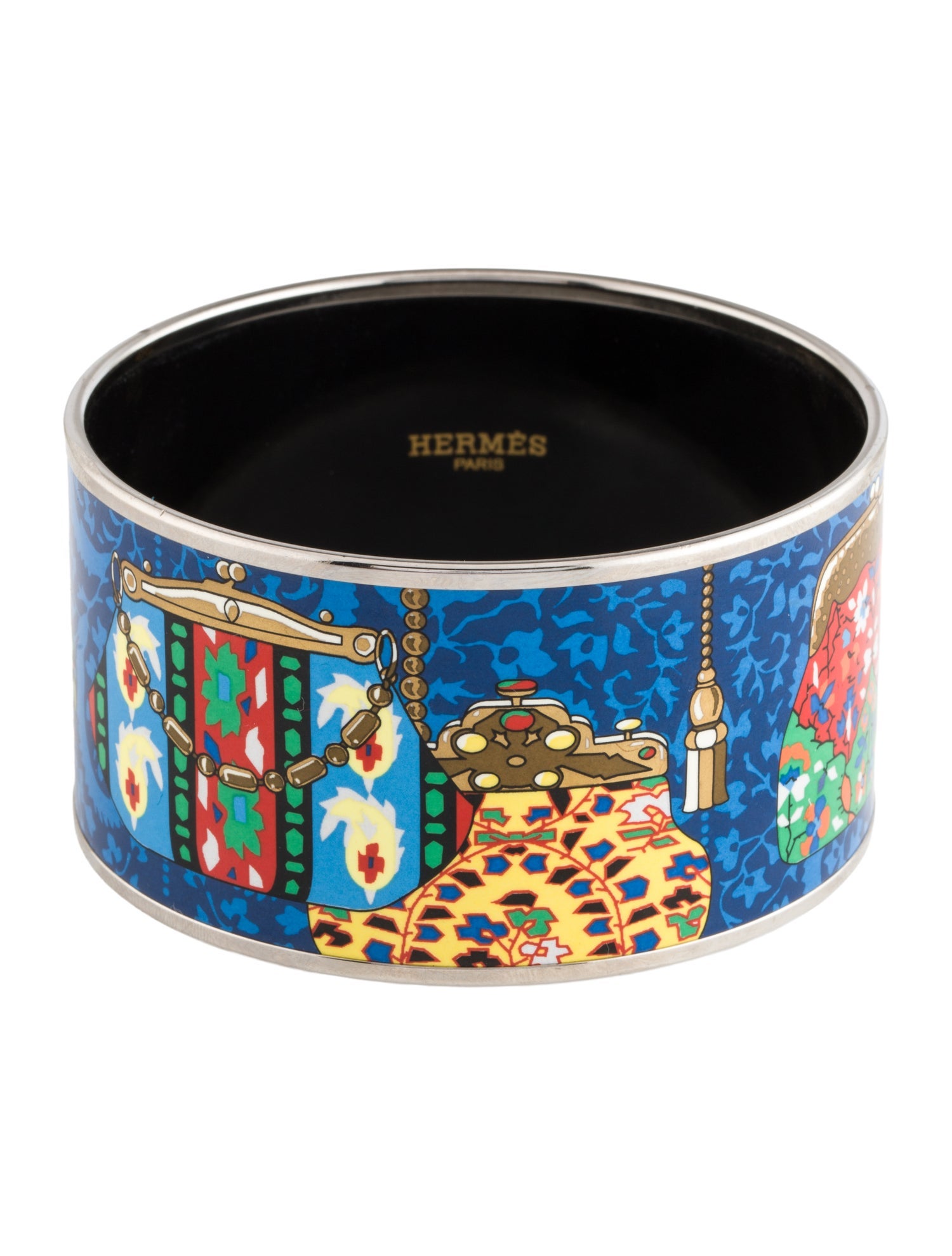 Hermès Extra Wide Enamel Bangle Bracelet