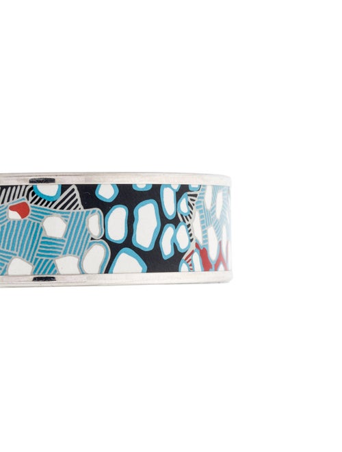 Hermès Wide Enamel Bangle Bracelet