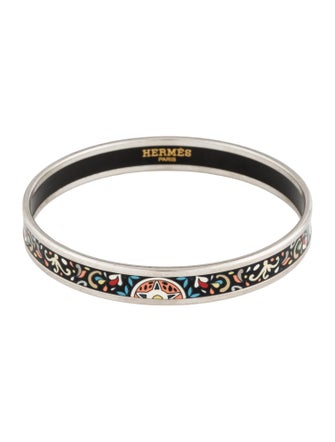 Hermès Narrow Enamel Bangle Bracelet