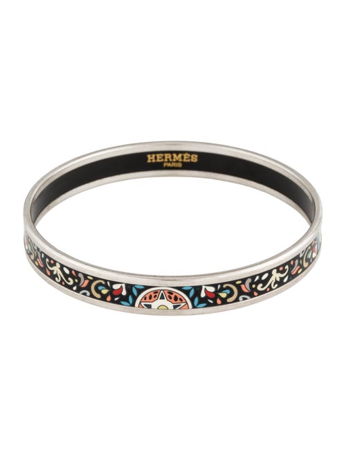 Hermès Narrow Enamel Bangle Bracelet