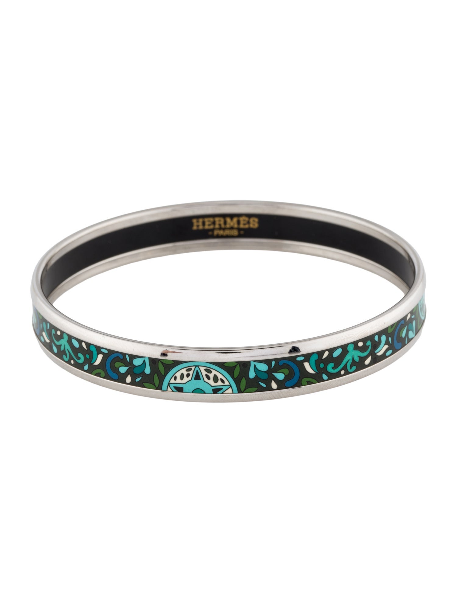 Hermès Narrow Enamel Bangle Bracelet