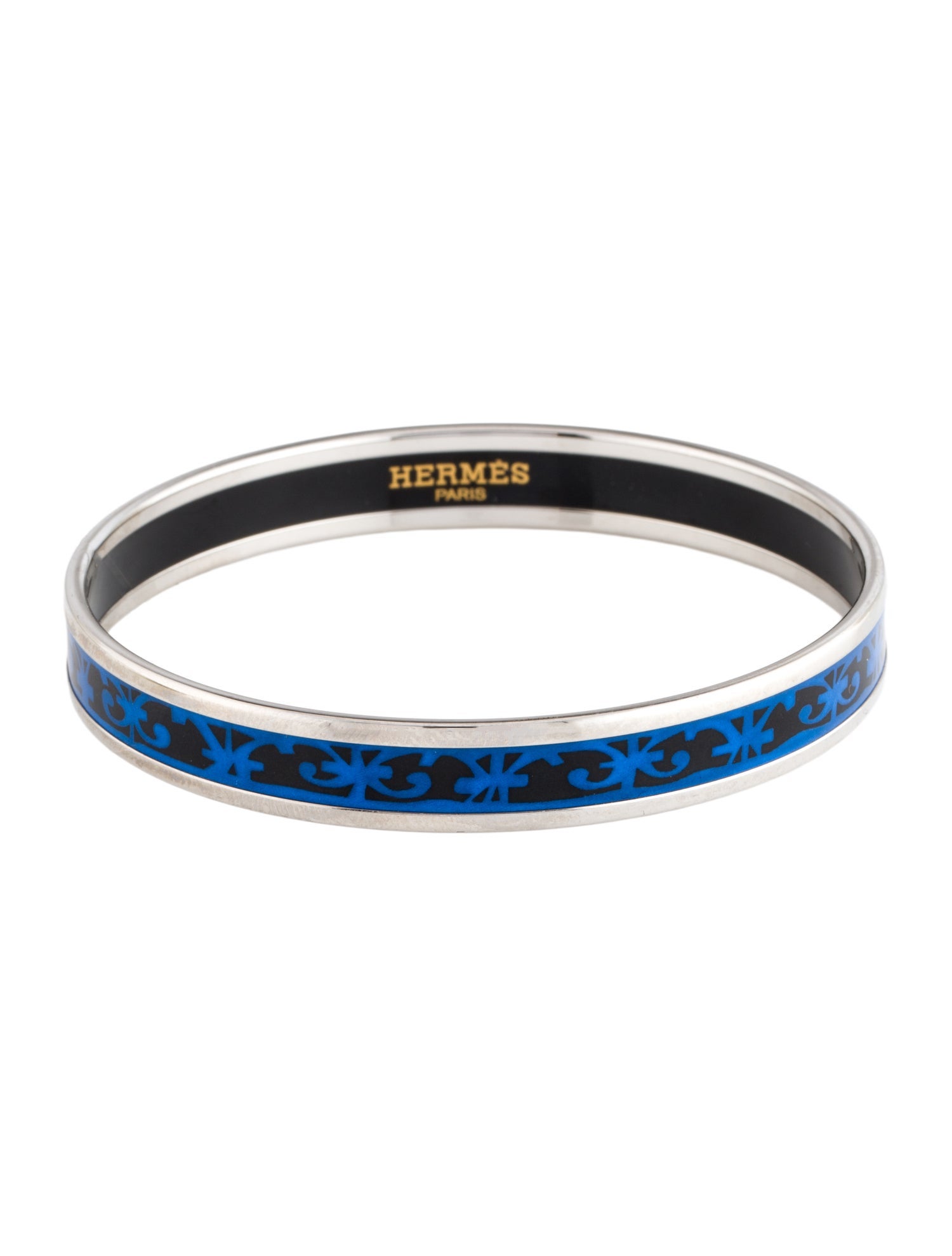 Hermès Narrow Enamel Bangle Bracelet