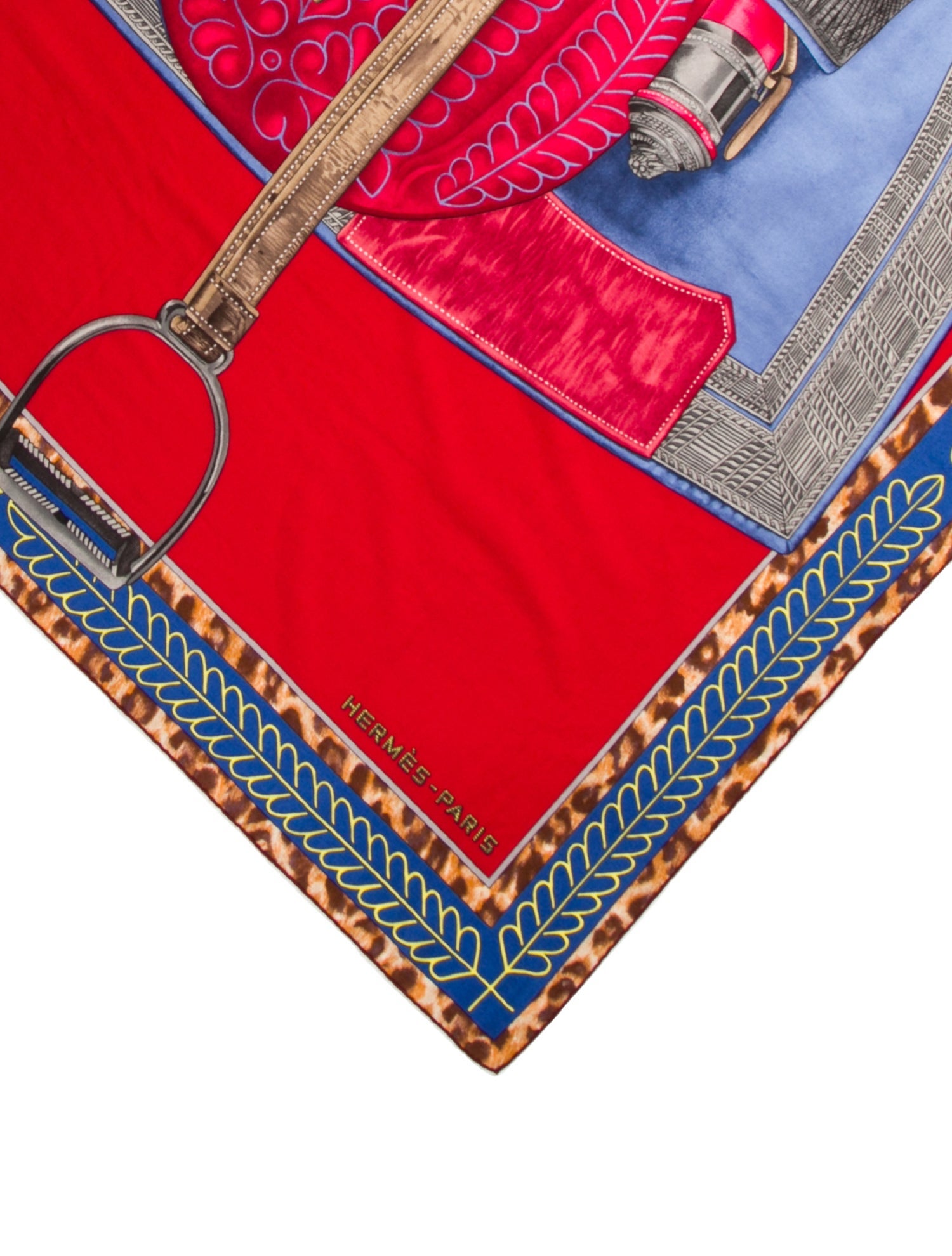 Hermès Selle D'officier En Grande Tenue Cashmere Shawl