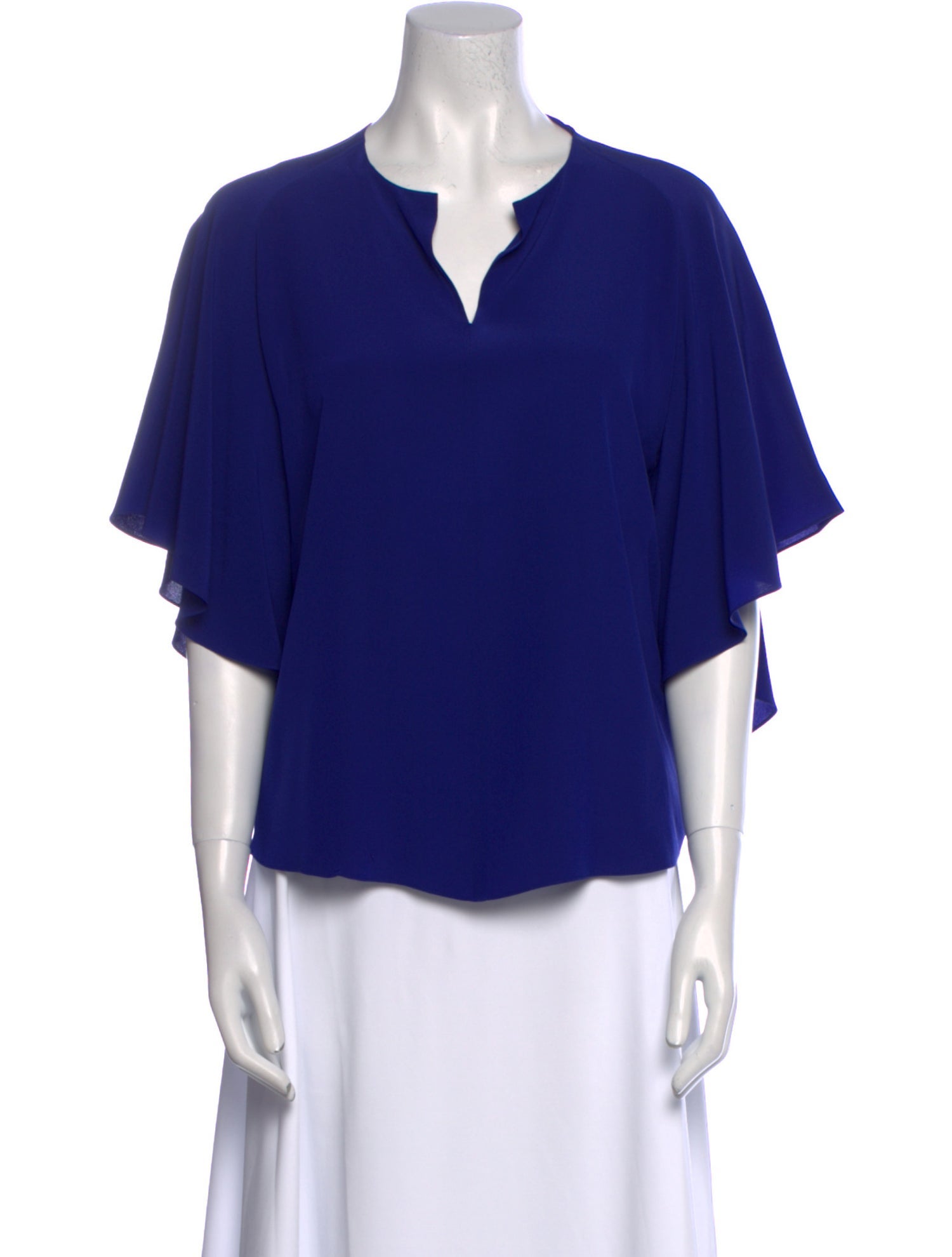 Hermès Silk V-Neck Blouse