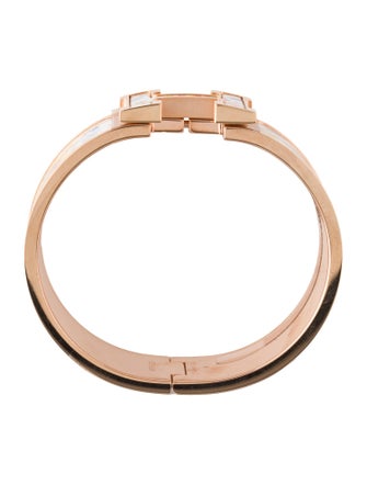 Hermès Clic Clac H Enamel at Turn Lock Bangle Bracelet