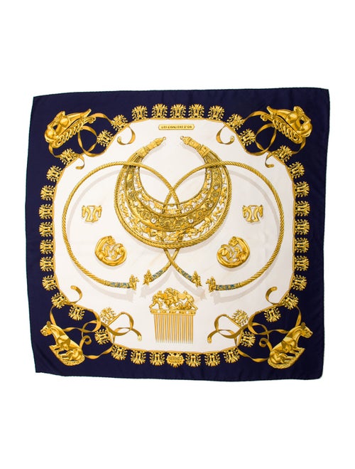 Hermès Les Cavaliers d'Or Silk Scarf