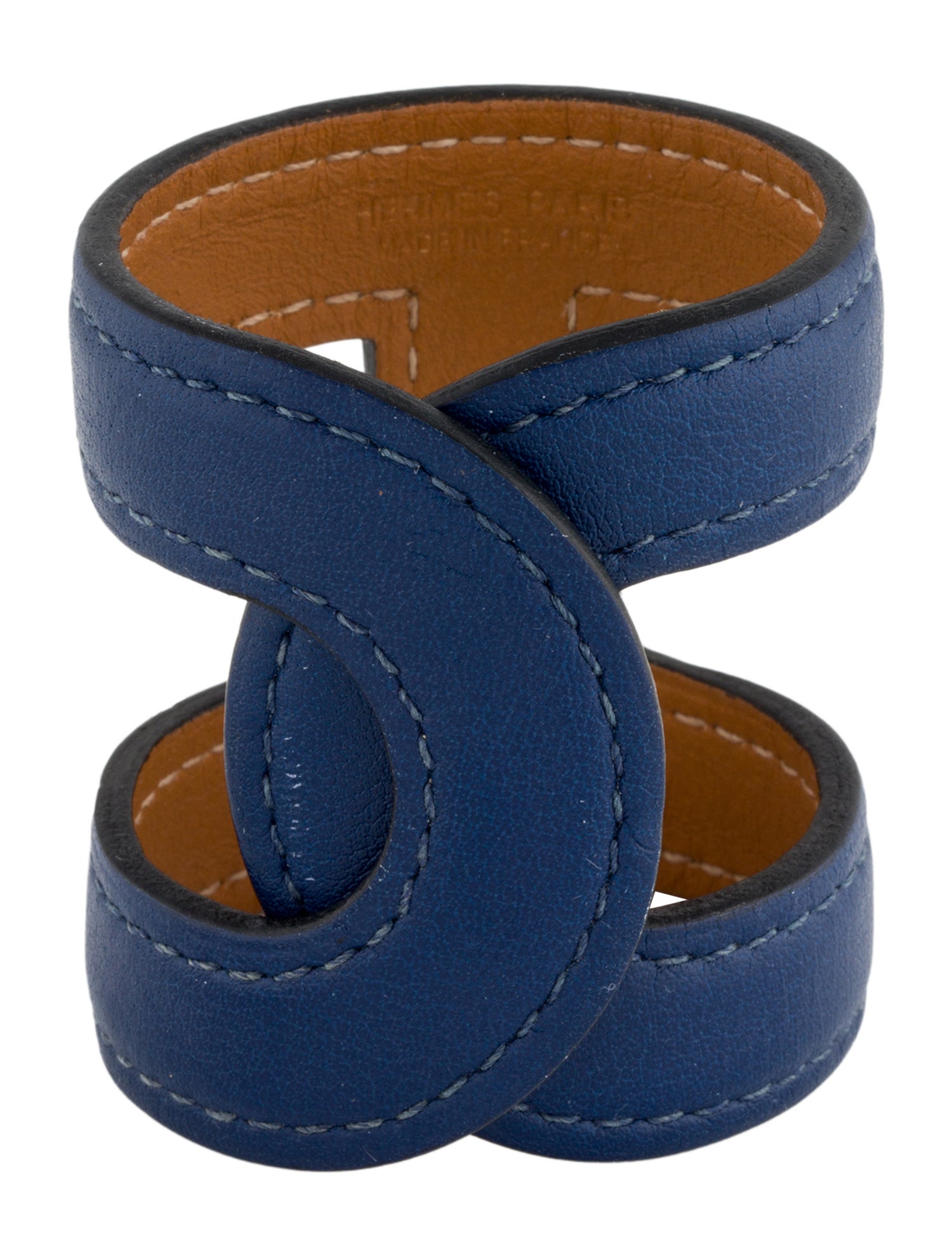 Hermès Leather Ano Cuff Bracelet