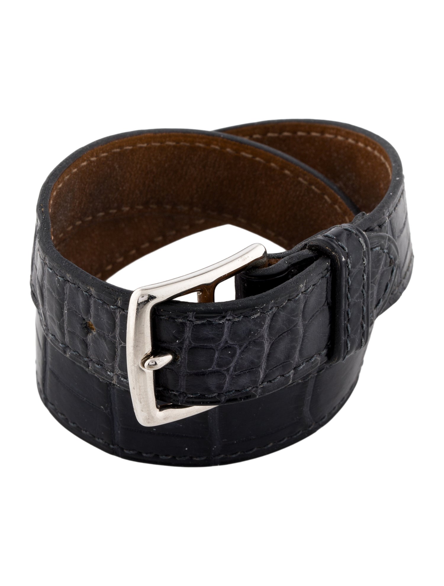 Hermès Crocodile Etrivière Double Tour Bracelet