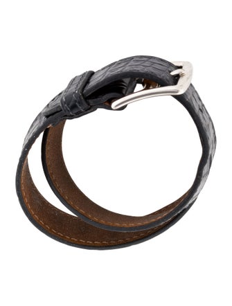 Hermès Crocodile Etrivière Double Tour Bracelet
