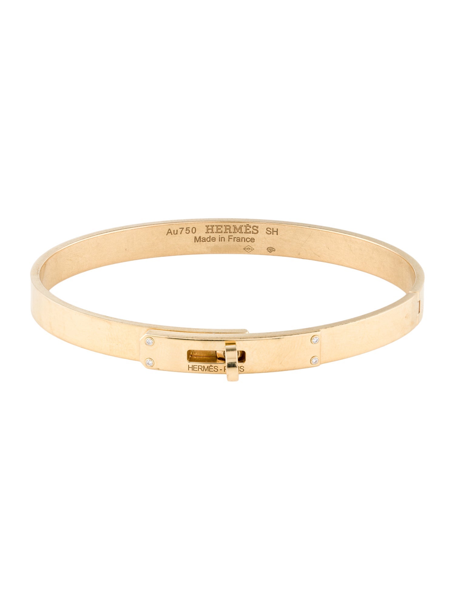 Hermès 18K Diamond Kelly Bracelet, Small Model