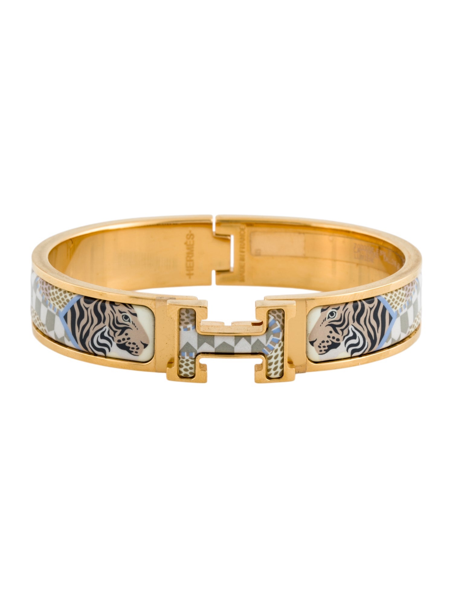 Hermès Clic H w/ Enamel Turnlock Bracelet