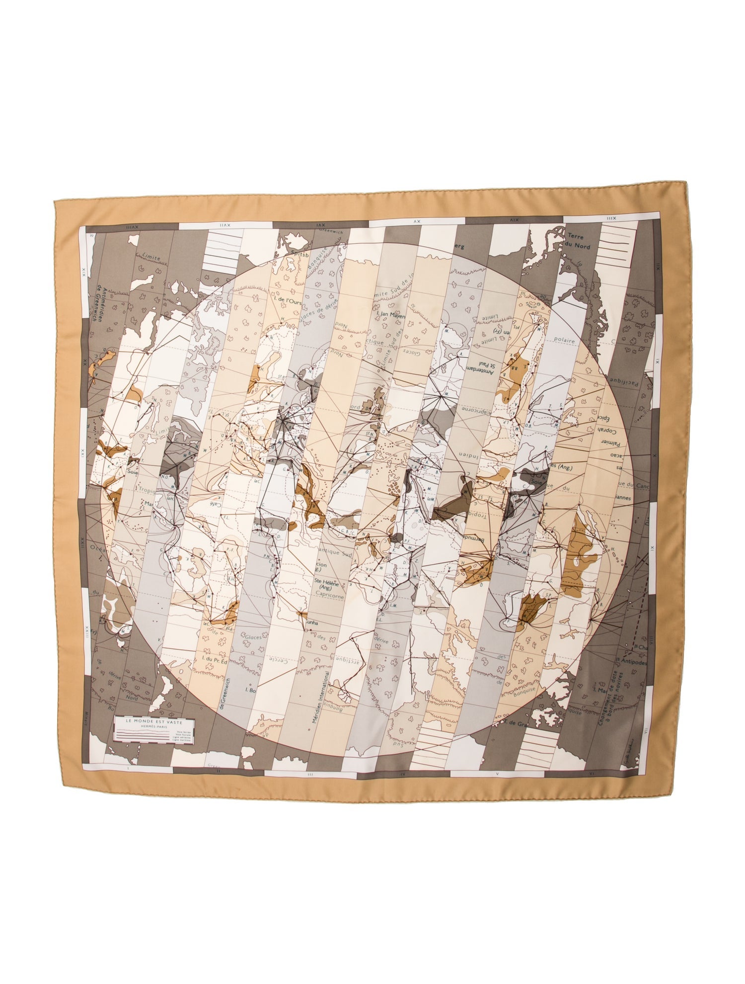 Hermès Le Monde Est Vaste Silk Scarf