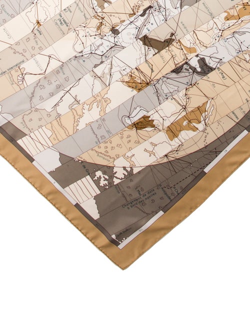 Hermès Le Monde Est Vaste Silk Scarf