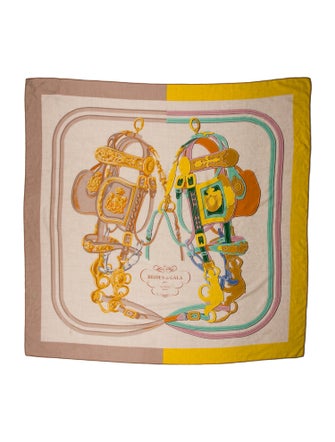 Hermès Brides de Gala Applique Pique Cashmere Shawl