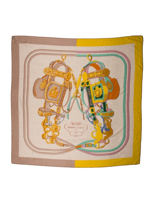 Hermès Brides de Gala Applique Pique Cashmere Shawl