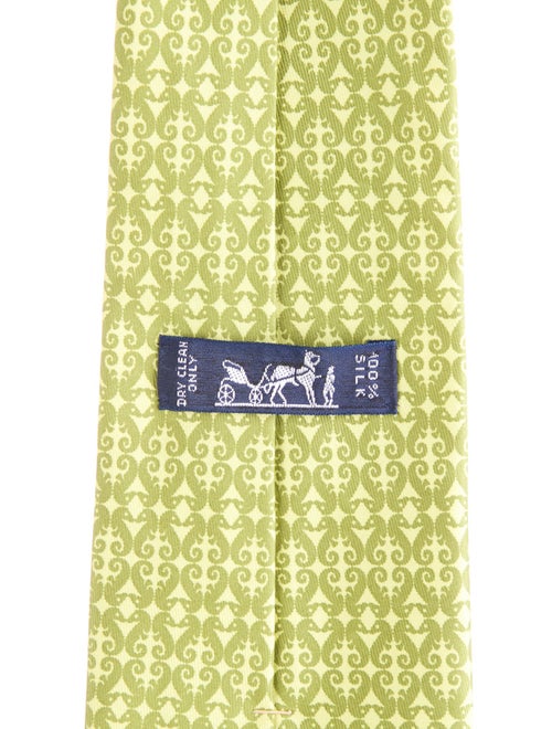 Hermès pattern silk tie