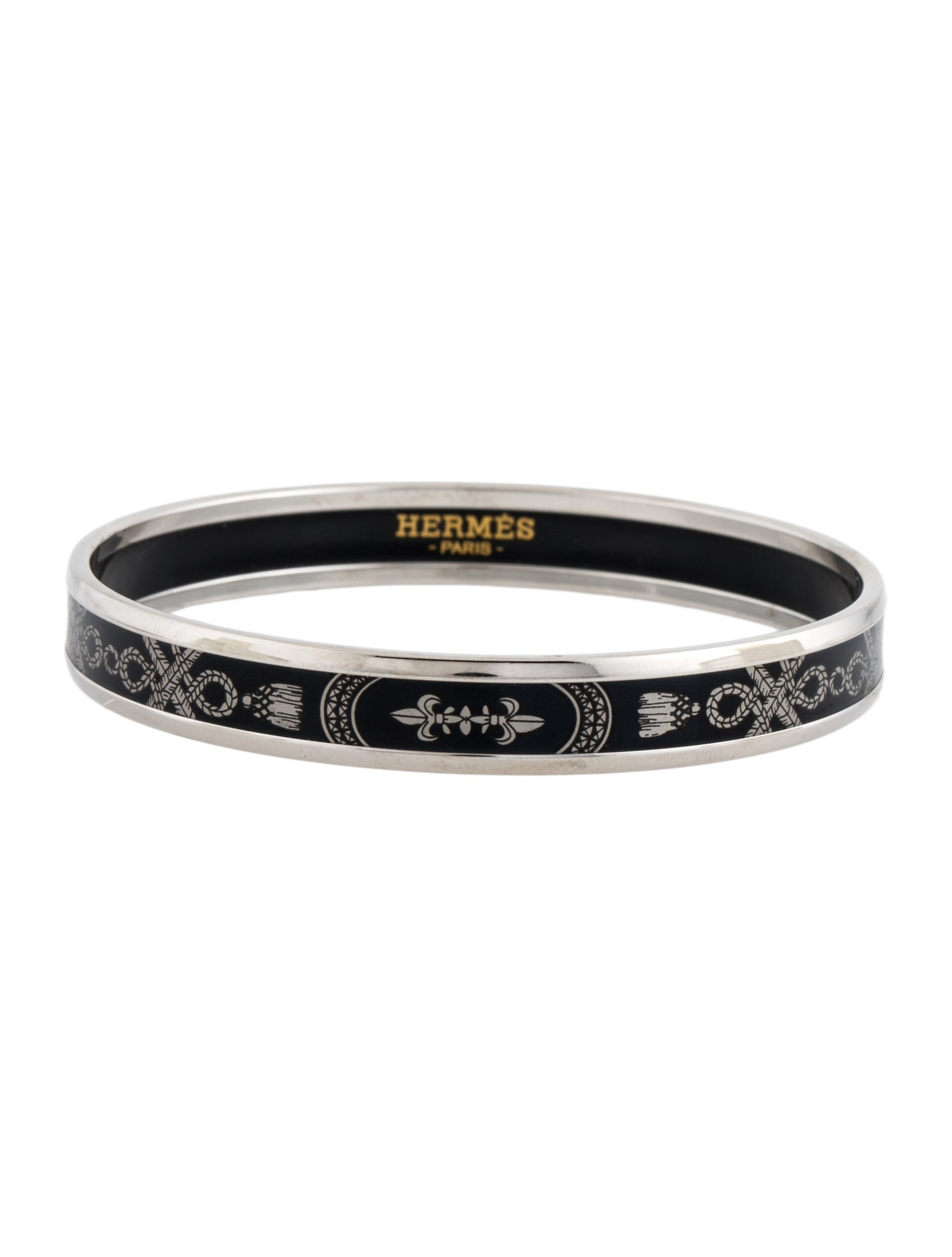 Hermès Narrow Enamel Bangle Bracelet