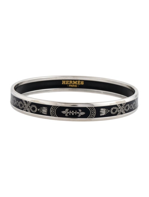 Hermès Narrow Enamel Bangle Bracelet