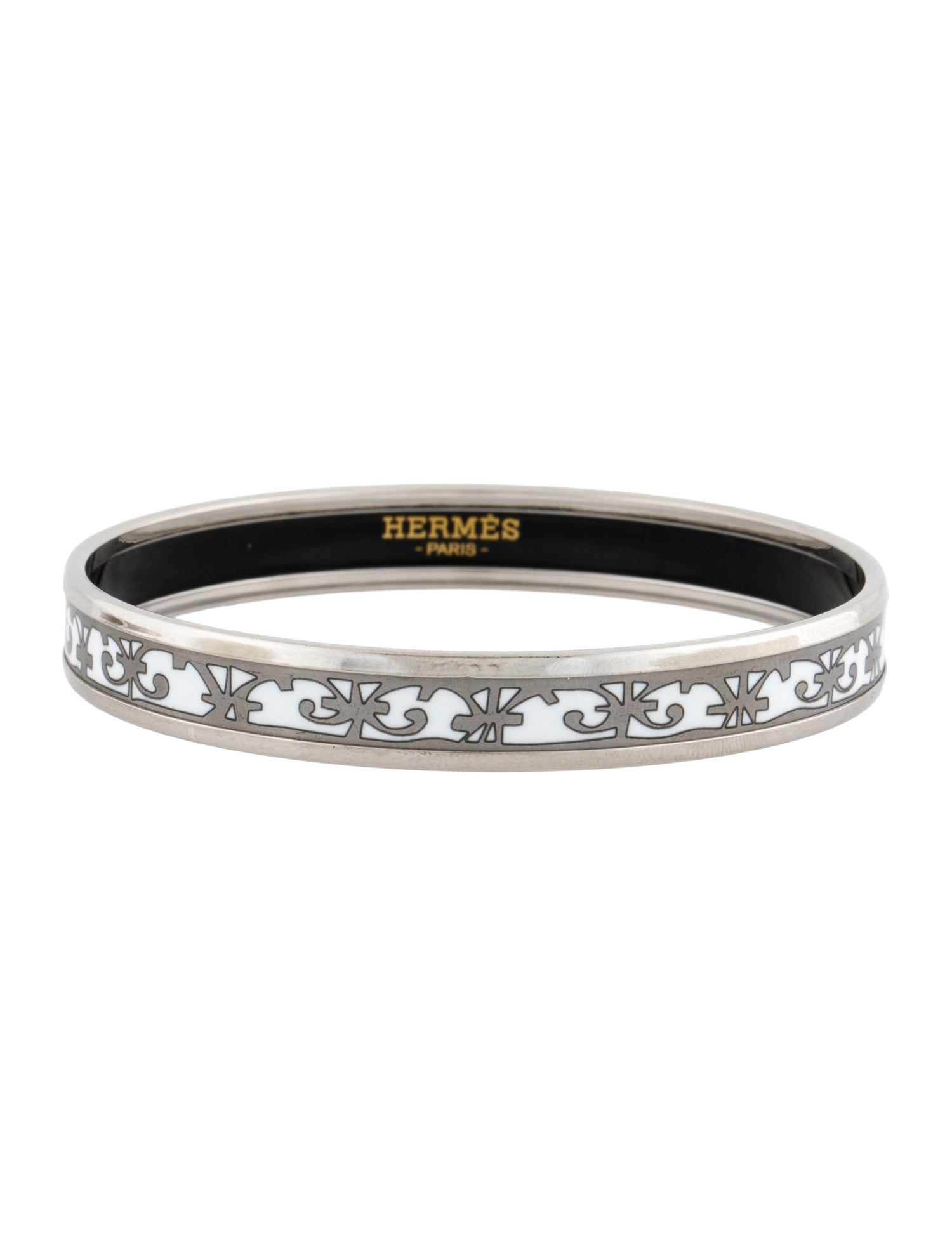 Hermès Narrow Enamel Bangle Bracelet
