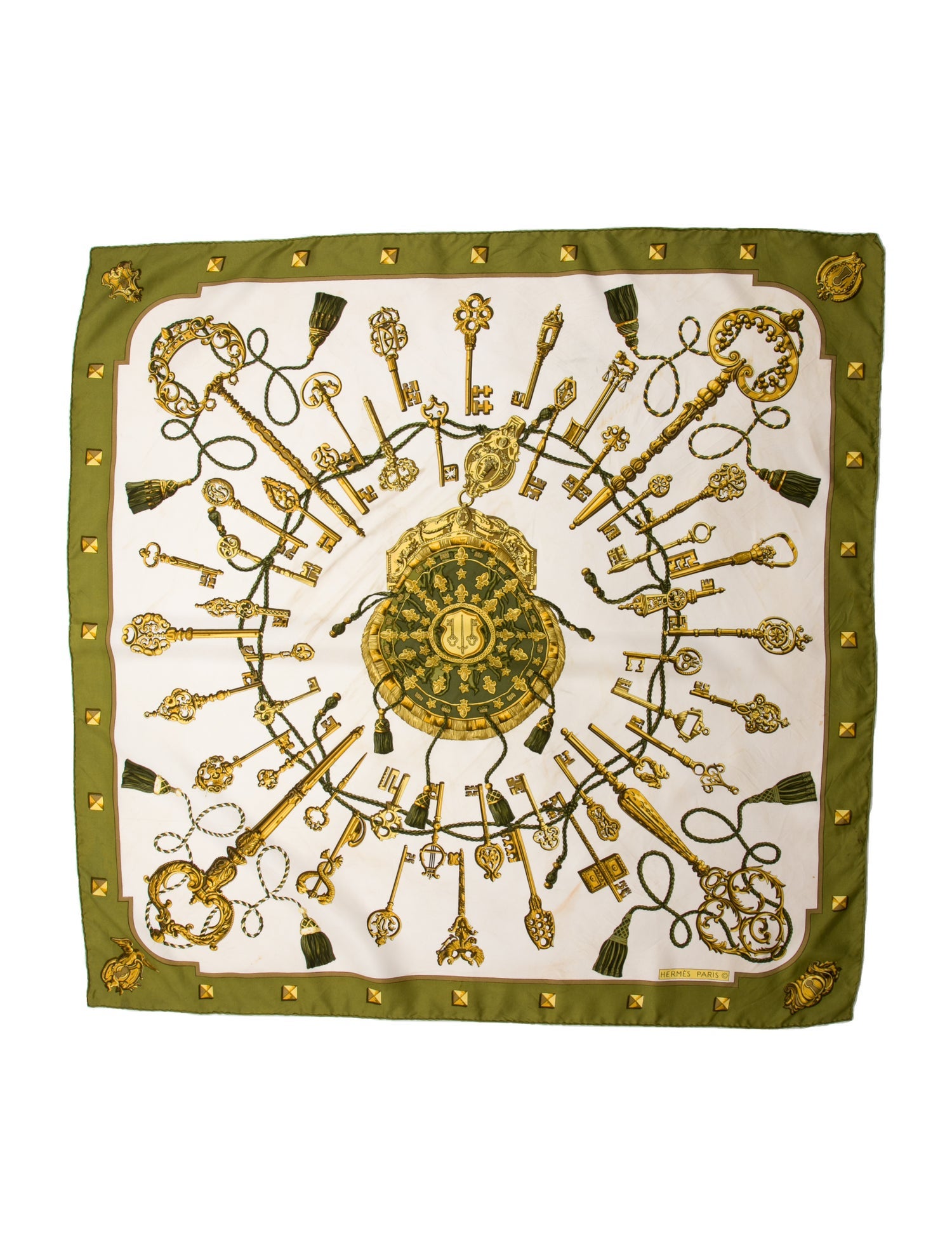Hermès Les Clés Silk Scarf