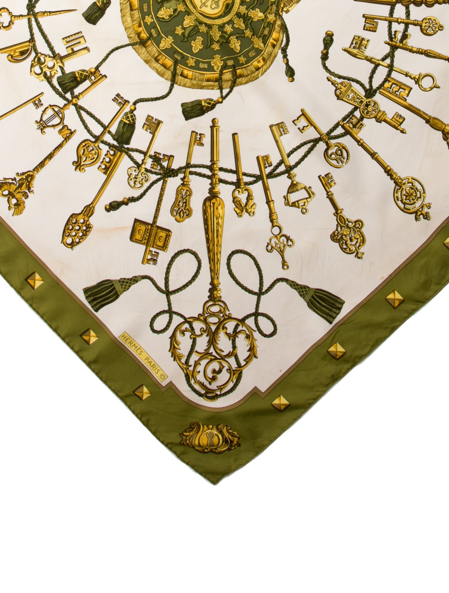Hermès Les Clés Silk Scarf