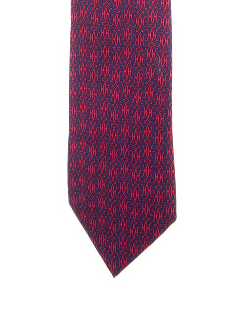 Hermès patterned silk tie