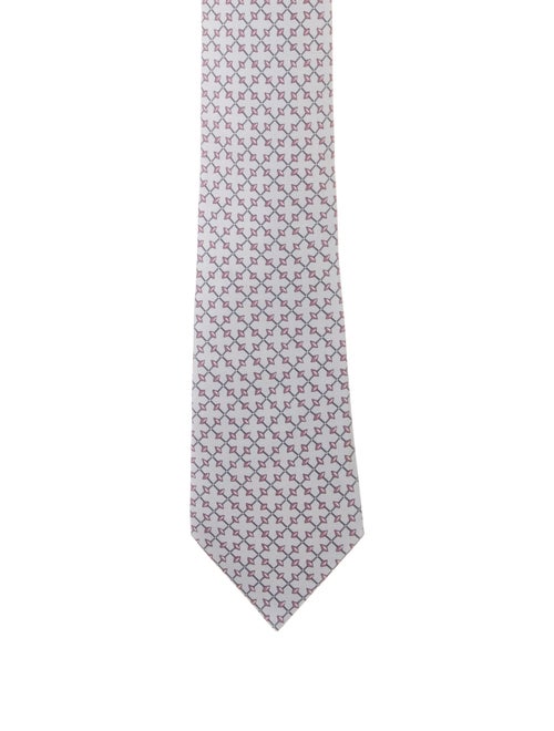 Hermès pattern silk tie