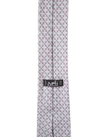 Hermès pattern silk tie