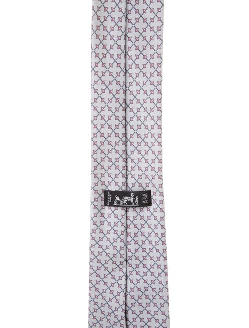 Hermès pattern silk tie