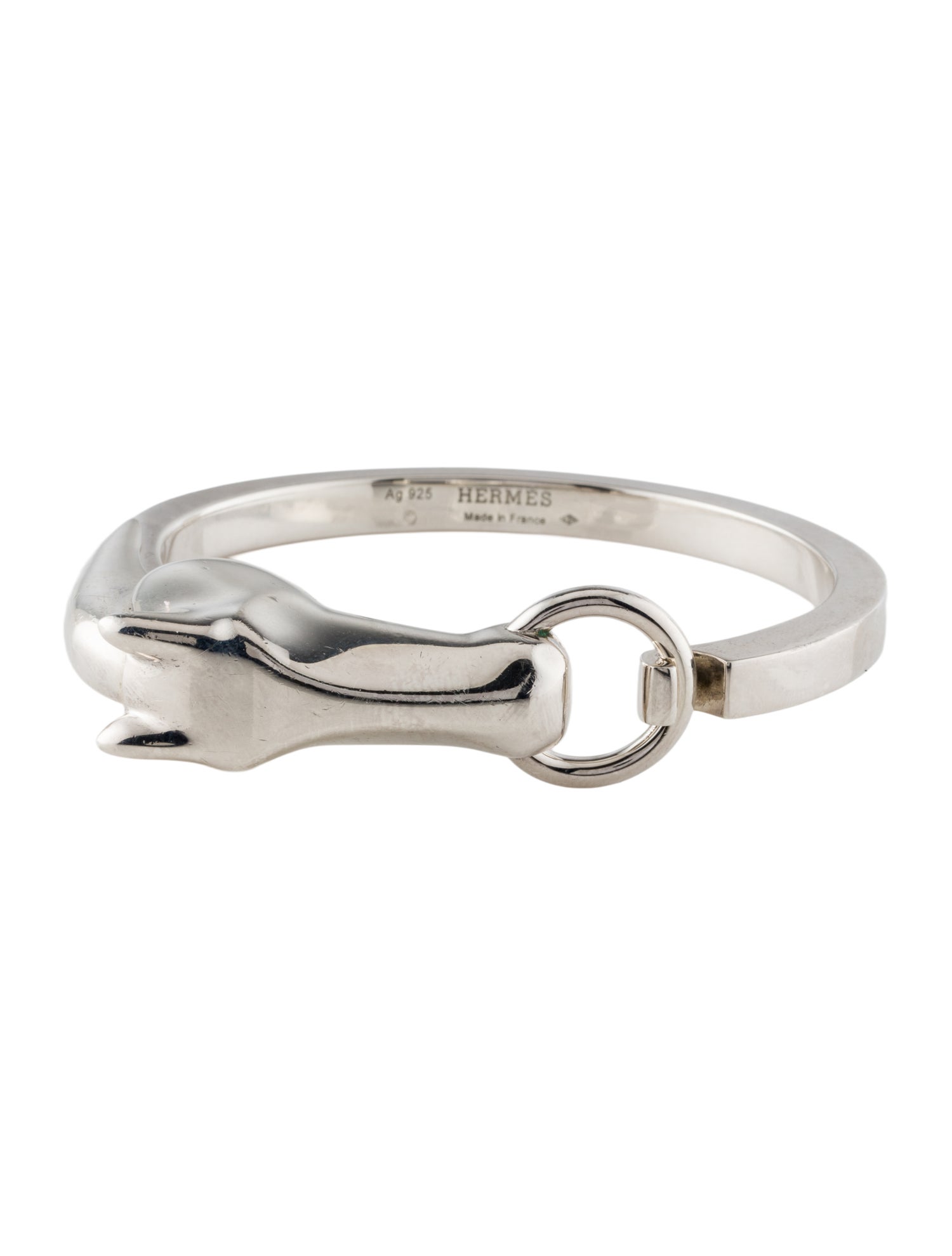 Hermès Galop Horse Head Hinged Bangle Bracelet