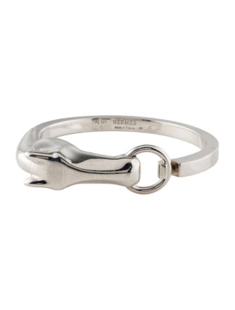 Hermès Galop Horse Head Hinged Bangle Bracelet