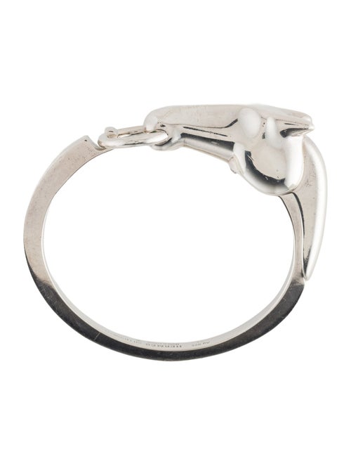 Hermès Galop Horse Head Hinged Bangle Bracelet