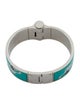 Hermès Hinged Wide Enamel Bangle Bracelet