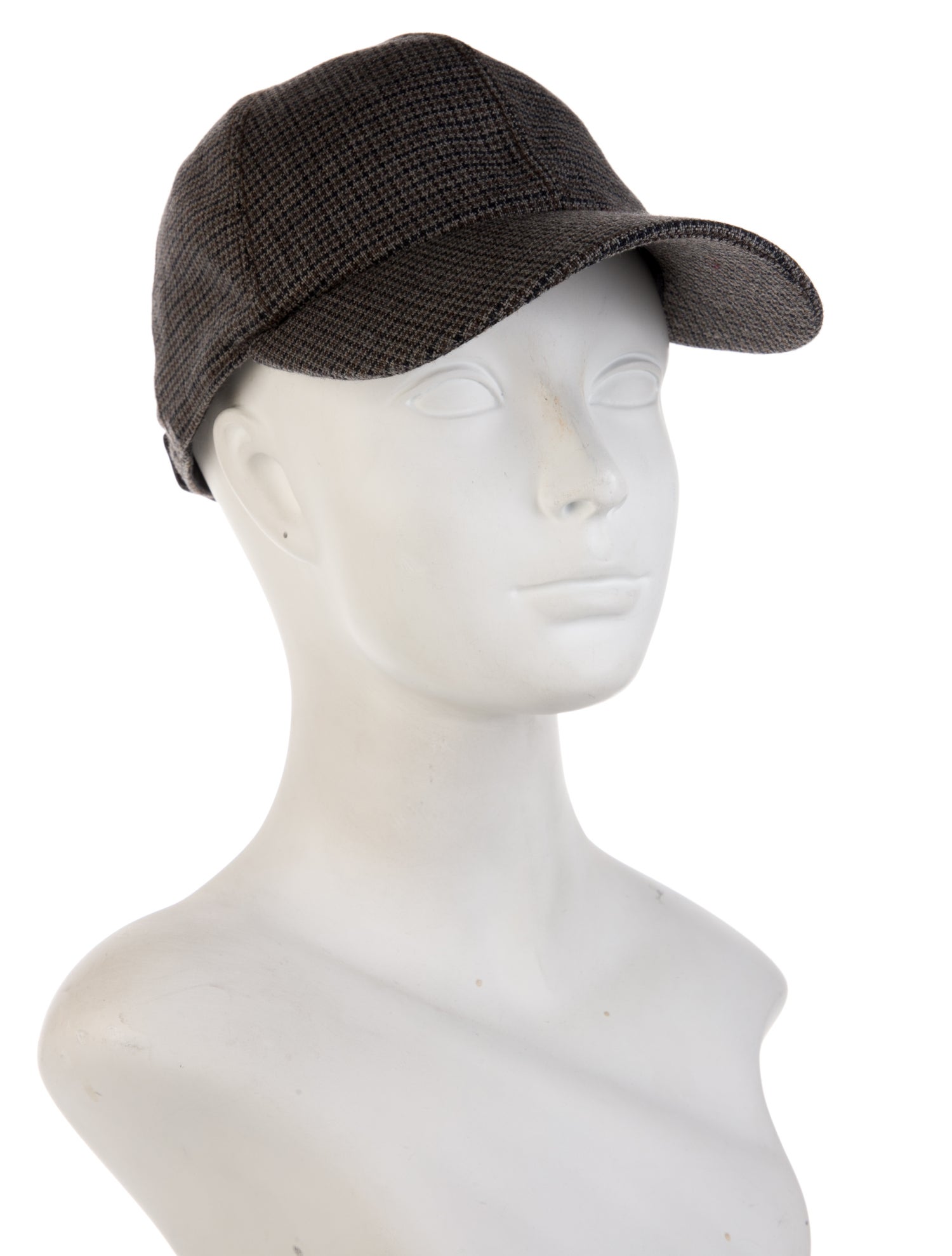 Hermès Wool Houndstooth Baseball Cap