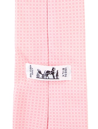 Hermès pattern silk tie