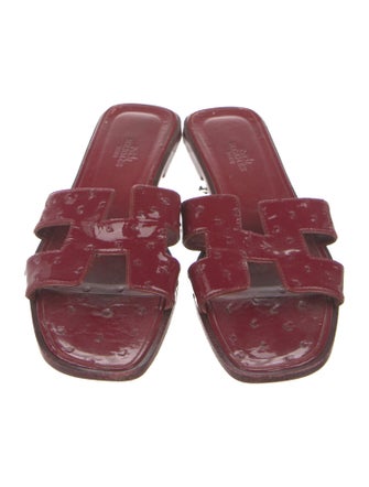 Hermès Oran Ostrich Slides