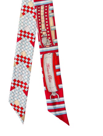 Hermès Colliers De Chiens Remix Silk Twilly Scarf