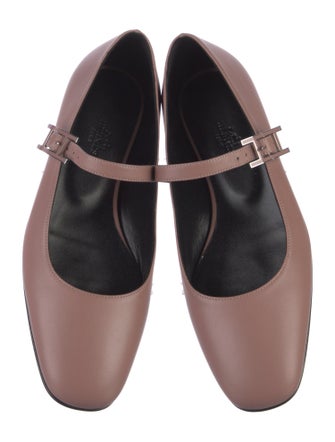 Hermès Jane Leather Mary Jane Flats
