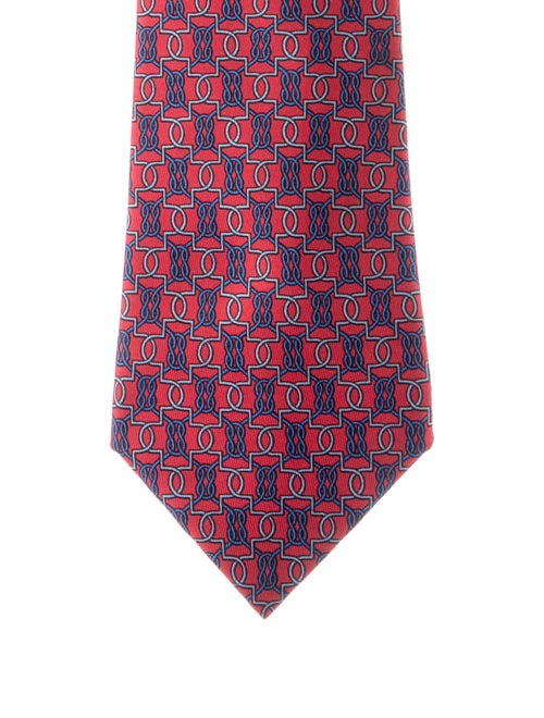 Hermès Patterned Silk Tie
