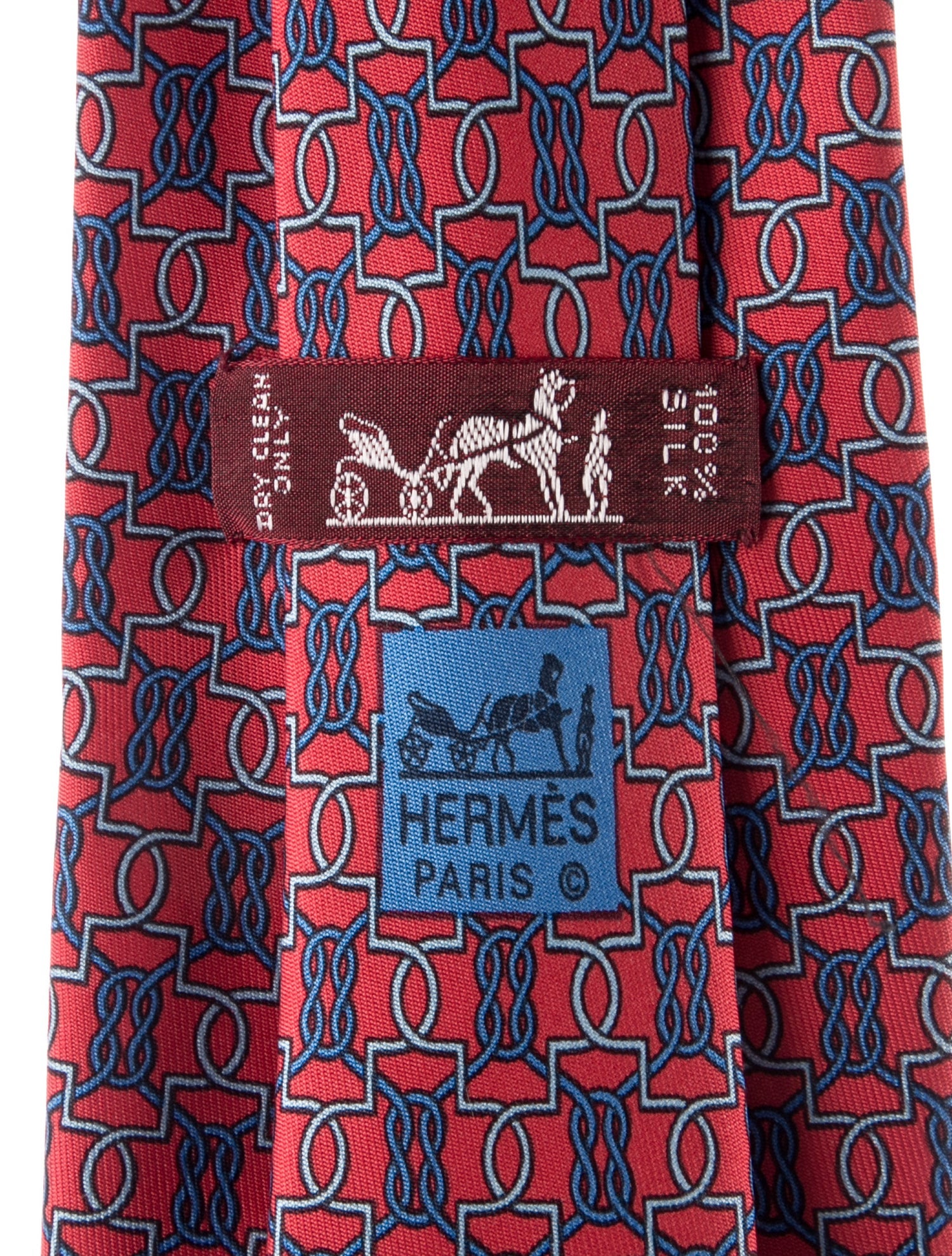 Hermès Patterned Silk Tie